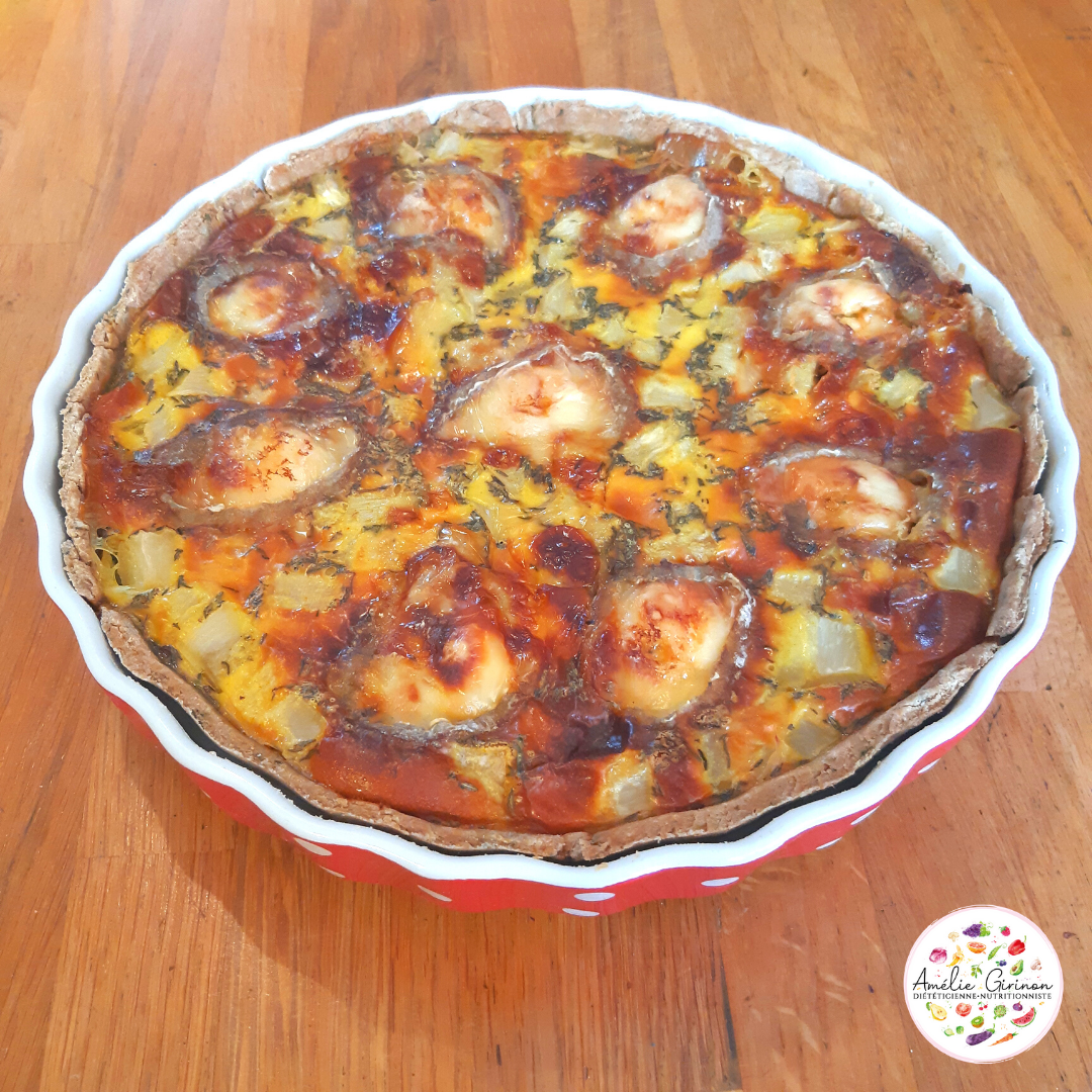 Quiche Navets, Sainte-Maure et miel